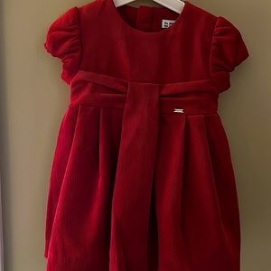 Red velvet dress
